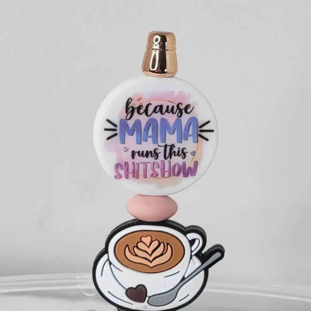 Focal Funny Beaded Pen Coffee Because Mama Runs This Sh*t Show